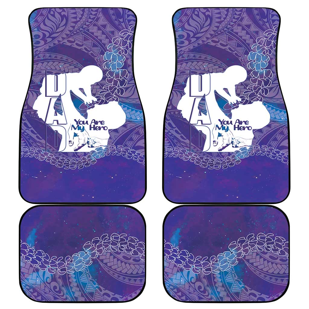 Purple Polynesia Father's Day Car Mats Dad You Are My Hero