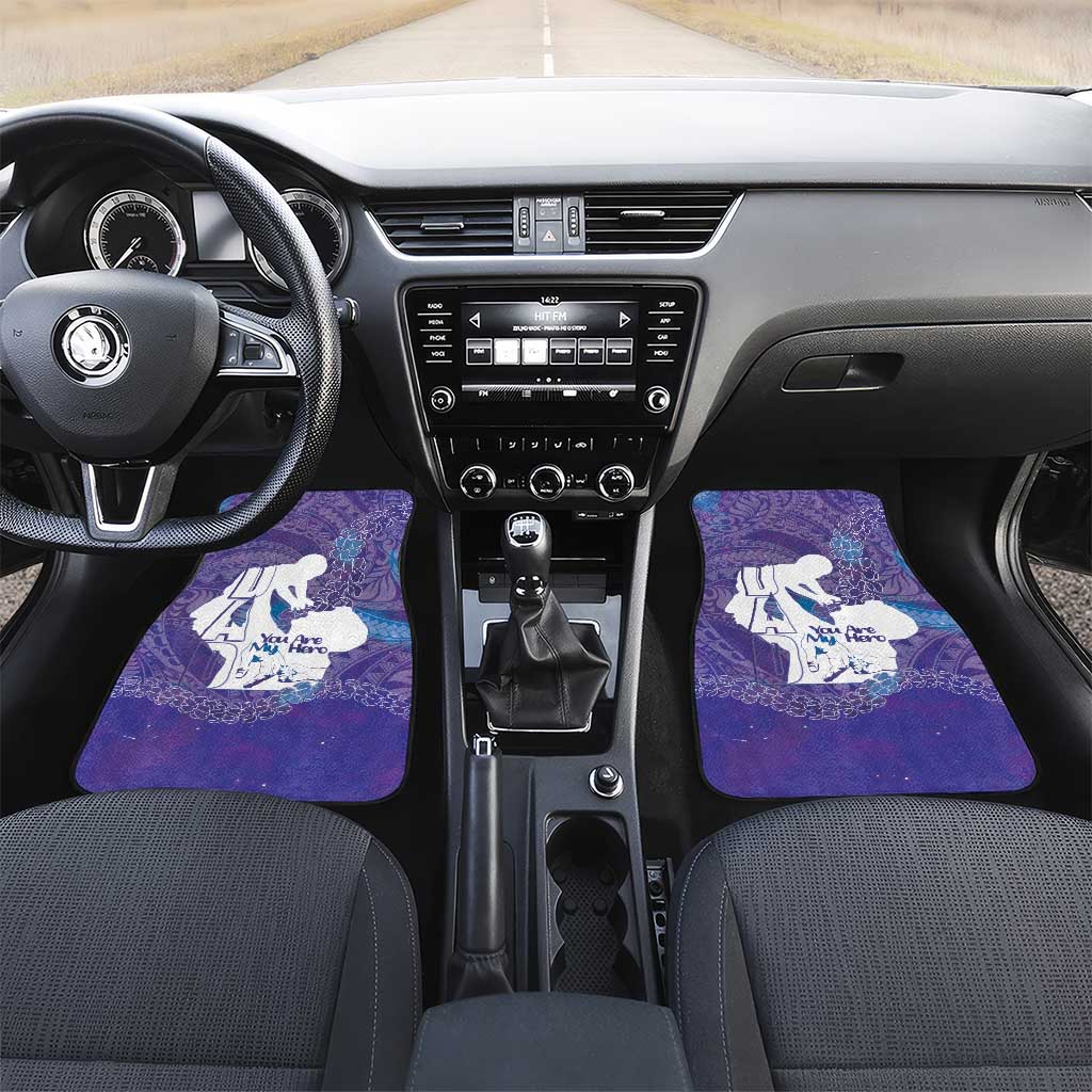 Purple Polynesia Father's Day Car Mats Dad You Are My Hero