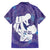Purple Polynesia Father's Day Family Matching Off The Shoulder Long Sleeve Dress and Hawaiian Shirt Dad You Are My Hero