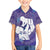 Purple Polynesia Father's Day Family Matching Off The Shoulder Long Sleeve Dress and Hawaiian Shirt Dad You Are My Hero