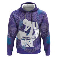 Purple Polynesia Father's Day Hoodie Dad You Are My Hero