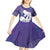 Purple Polynesia Father's Day Kid Short Sleeve Dress Dad You Are My Hero