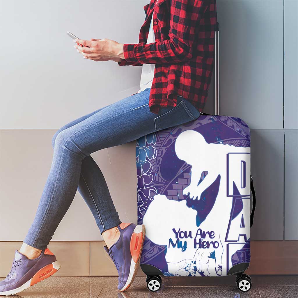 Purple Polynesia Father's Day Luggage Cover Dad You Are My Hero
