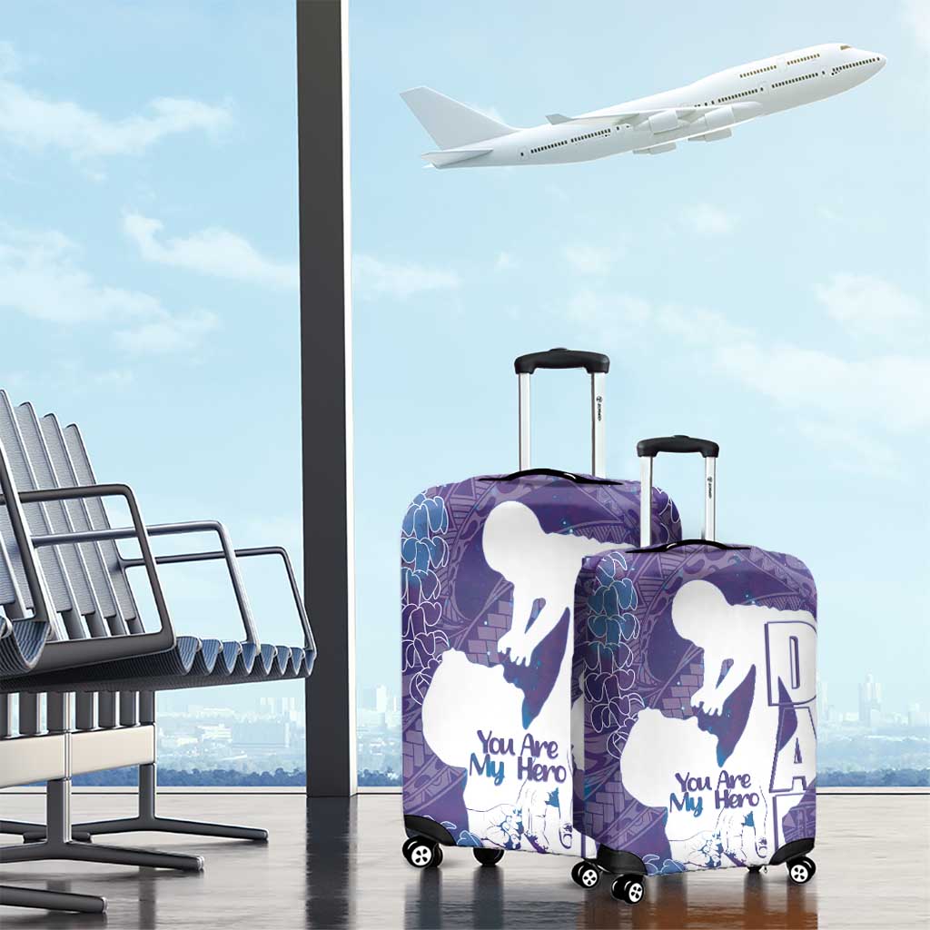 Purple Polynesia Father's Day Luggage Cover Dad You Are My Hero