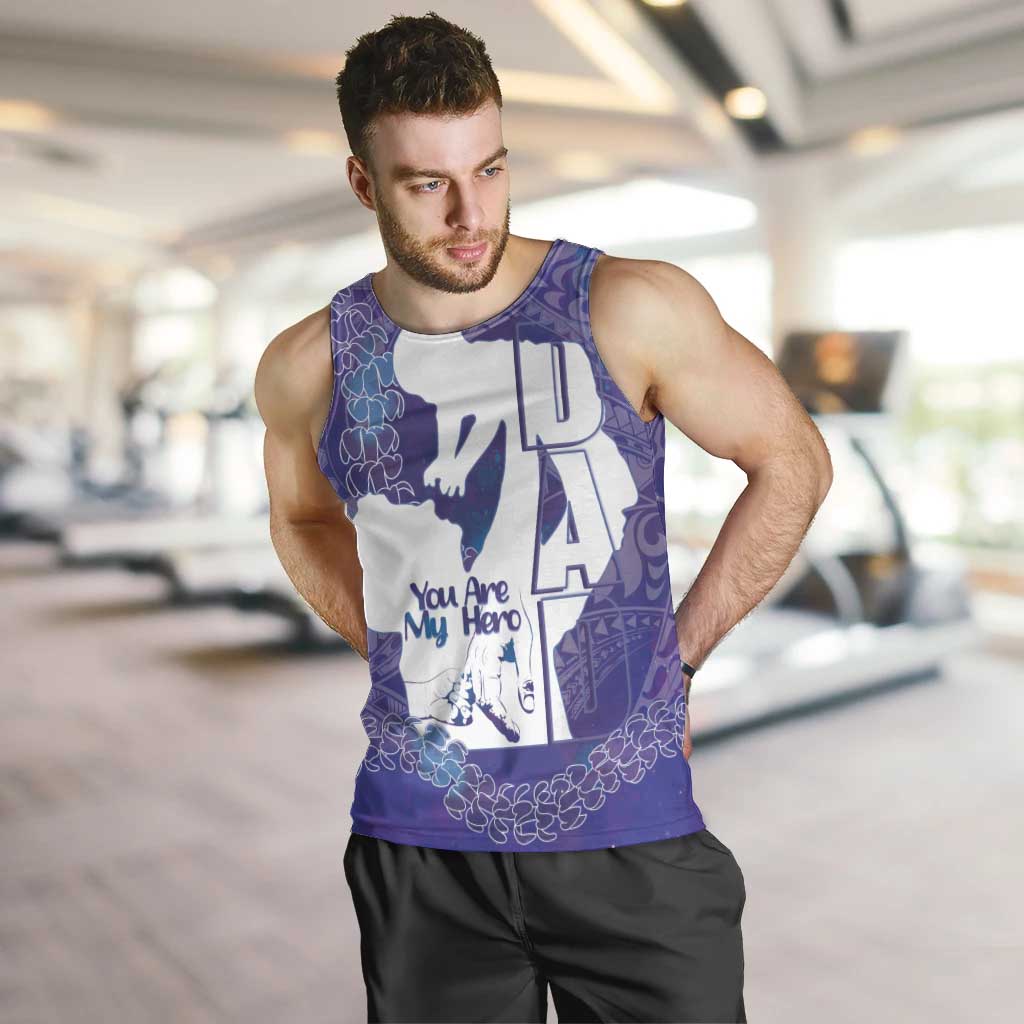 Purple Polynesia Father's Day Men Tank Top Dad You Are My Hero