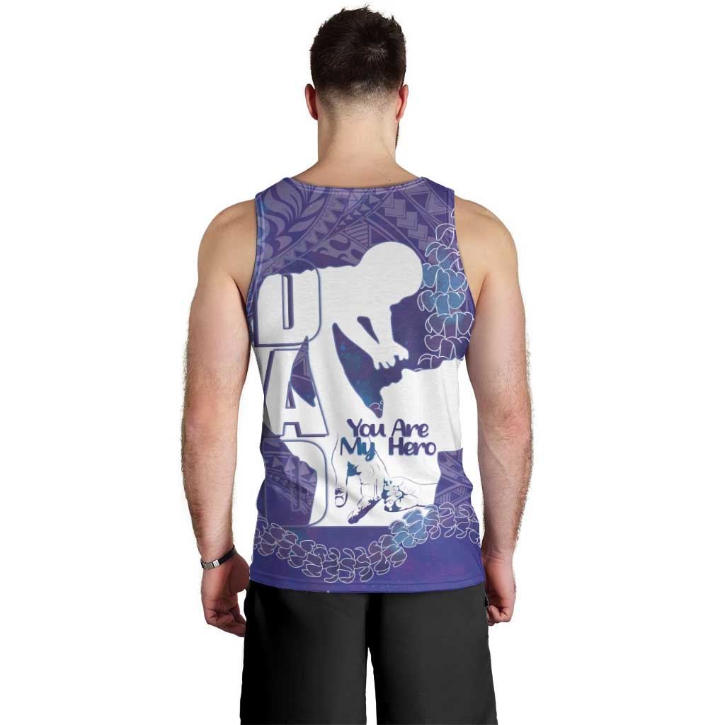 Purple Polynesia Father's Day Men Tank Top Dad You Are My Hero