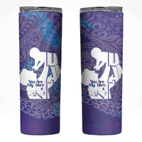 Purple Polynesia Father's Day Skinny Tumbler Dad You Are My Hero