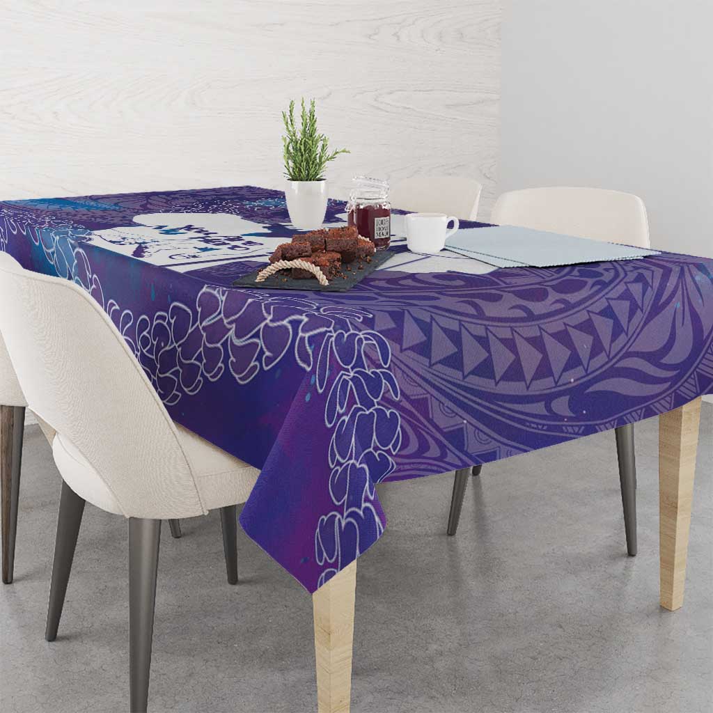 Purple Polynesia Father's Day Tablecloth Dad You Are My Hero