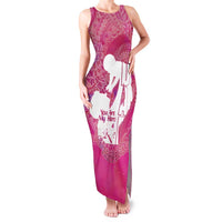 Pink Polynesia Father's Day Family Matching Tank Maxi Dress and Hawaiian Shirt Dad You Are My Hero