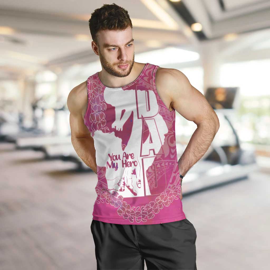 Pink Polynesia Father's Day Men Tank Top Dad You Are My Hero