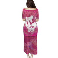 Pink Polynesia Father's Day Puletasi Dad You Are My Hero