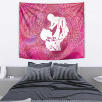 Pink Polynesia Father's Day Tapestry Dad You Are My Hero