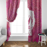 Pink Polynesia Father's Day Window Curtain Dad You Are My Hero
