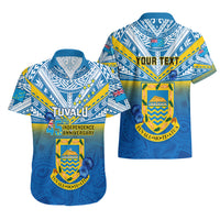 Personalised Tuvalu Independence Day Hawaiian Shirt Tuvaluan Proud 45th Anniversary Polynesian Pattern LT14 - Polynesian Pride