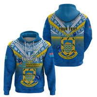 Custom Tuvalu Independence Day Hoodie Tuvaluan Proud 45th Anniversary Polynesian Pattern LT14 - Polynesian Pride