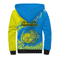Palau Independence Day Sherpa Hoodie Happy 29th Anniversary Polynesian Hammerhead Shark LT14 - Polynesian Pride