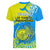 Palau Independence Day Women V Neck T Shirt Happy 29th Anniversary Polynesian Hammerhead Shark LT14 - Polynesian Pride