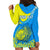 Personalised Palau Independence Day Hoodie Dress Happy 29th Anniversary Polynesian Hammerhead Shark LT14 - Polynesian Pride