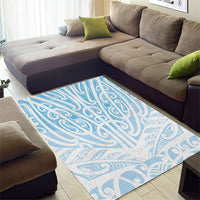 Blue New Zealand Puhoro Maori Tattoo Area Rug
