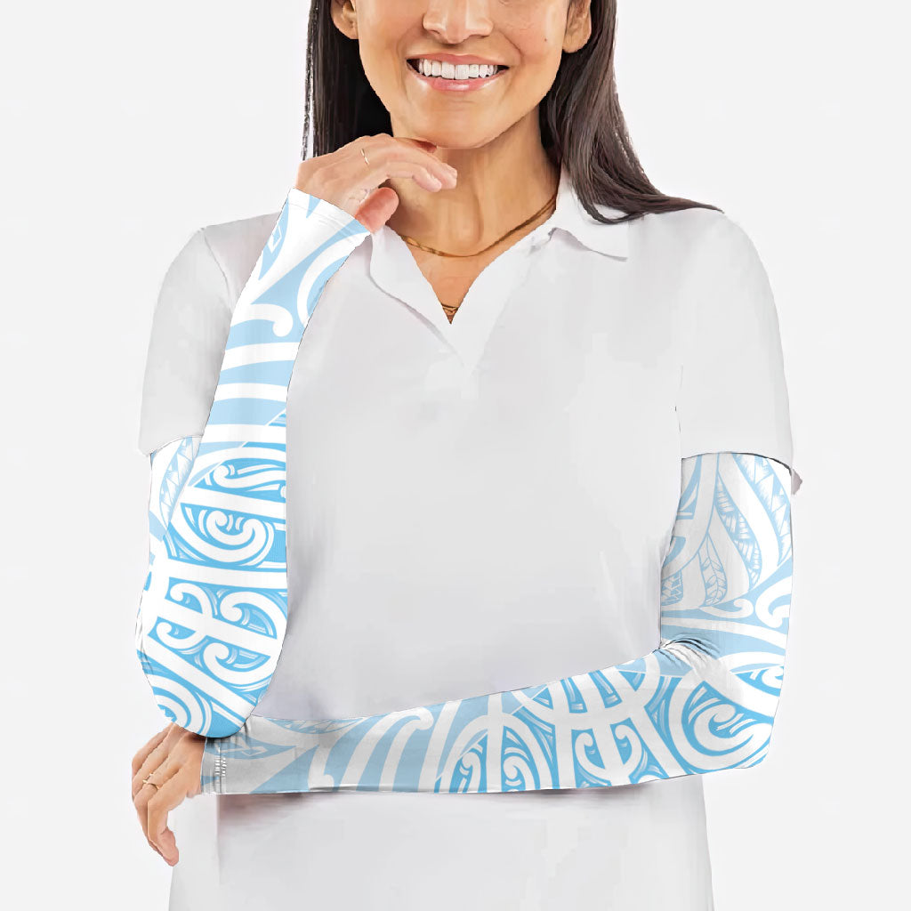 Blue New Zealand Puhoro Maori Tattoo Arm Sleeves