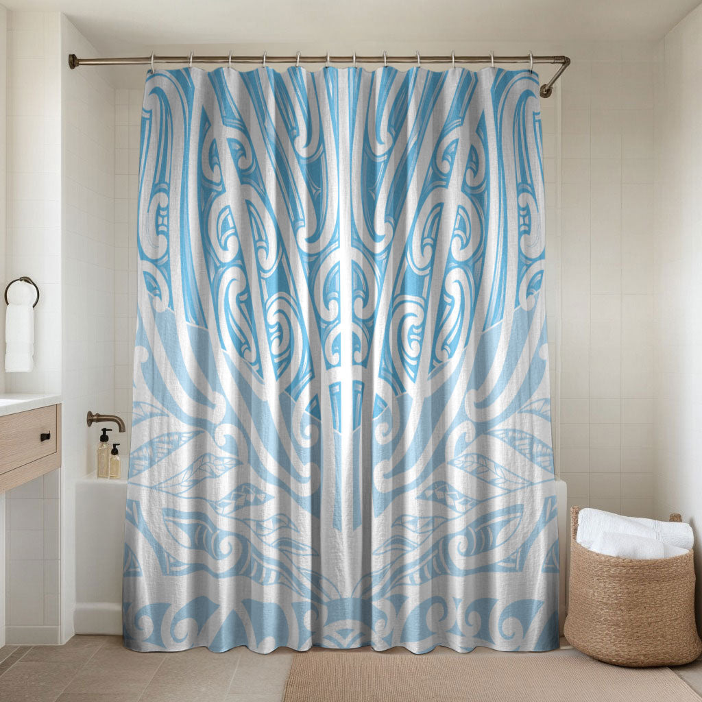 Blue New Zealand Puhoro Maori Tattoo Bathroom Set