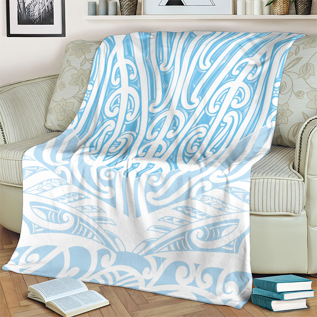 Blue New Zealand Puhoro Maori Tattoo Blanket