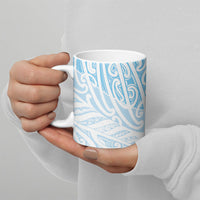Blue New Zealand Puhoro Maori Tattoo Ceramic Mug