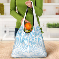 Blue New Zealand Puhoro Maori Tattoo Grocery Bag