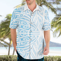 Blue New Zealand Puhoro Maori Tattoo Hawaiian Shirt