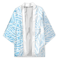 Blue New Zealand Puhoro Maori Tattoo Kimono