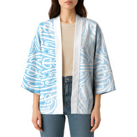 Blue New Zealand Puhoro Maori Tattoo Kimono