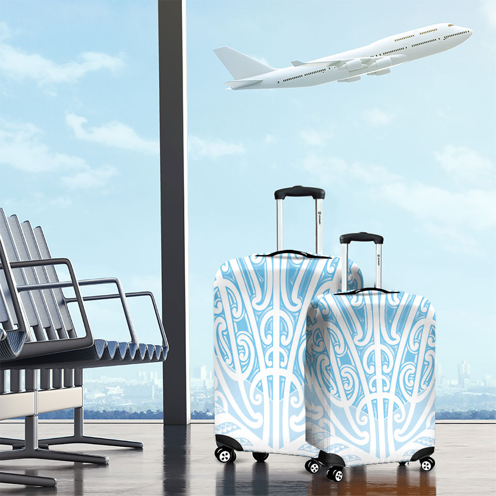 Blue New Zealand Puhoro Maori Tattoo Luggage Cover
