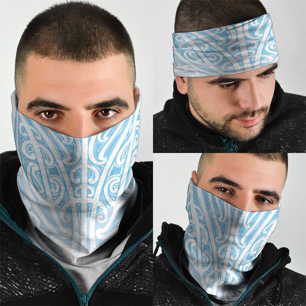 Blue New Zealand Puhoro Maori Tattoo Neck Gaiter