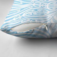 Blue New Zealand Puhoro Maori Tattoo Pillow Cover