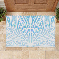 Blue New Zealand Puhoro Maori Tattoo Rubber Doormat