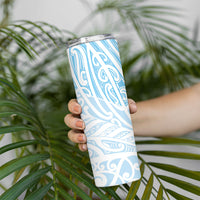 Blue New Zealand Puhoro Maori Tattoo Skinny Tumbler
