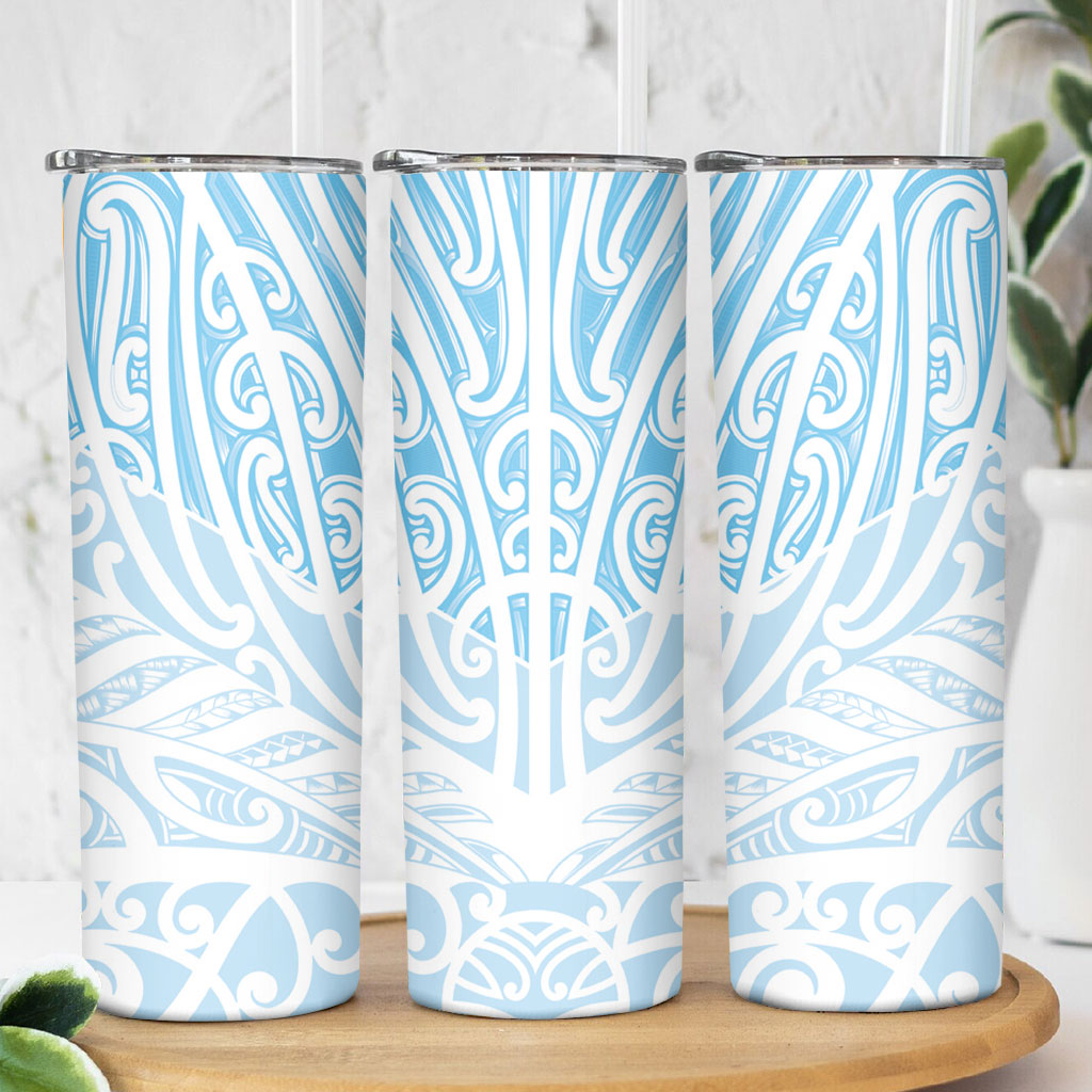Blue New Zealand Puhoro Maori Tattoo Skinny Tumbler