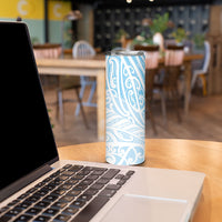 Blue New Zealand Puhoro Maori Tattoo Skinny Tumbler