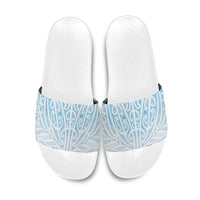 Blue New Zealand Puhoro Maori Tattoo Slide Sandals