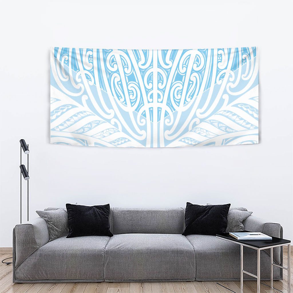 Blue New Zealand Puhoro Maori Tattoo Tapestry