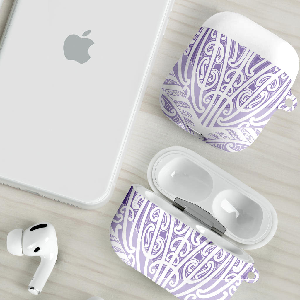 Purple New Zealand Puhoro Maori Tattoo AirPods Case