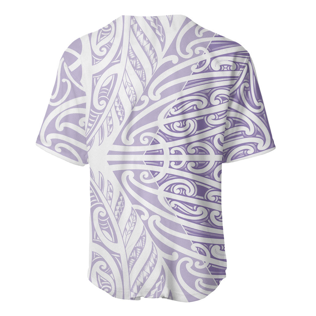Purple New Zealand Puhoro Maori Tattoo Baseball Jersey