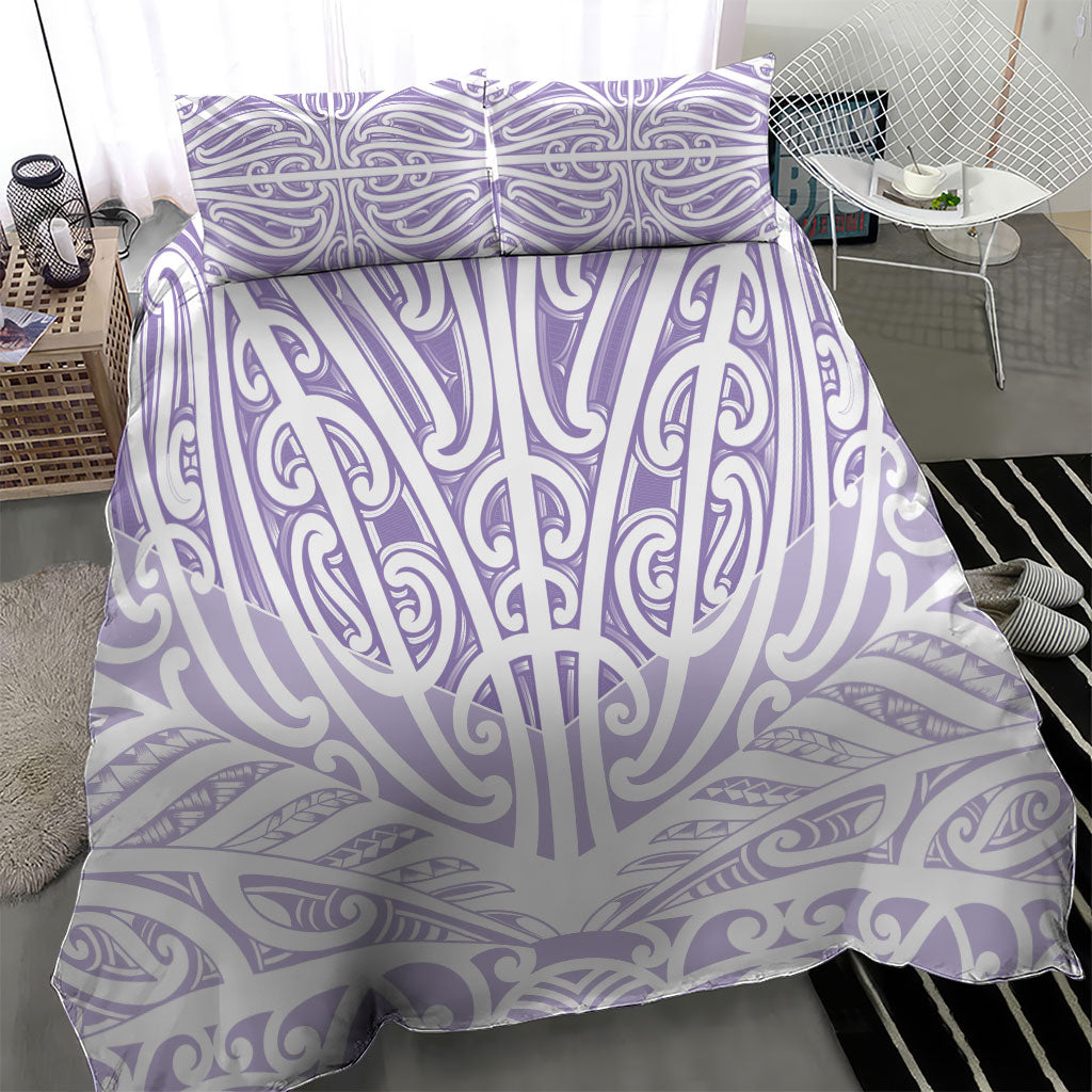 Purple New Zealand Puhoro Maori Tattoo Bedding Set