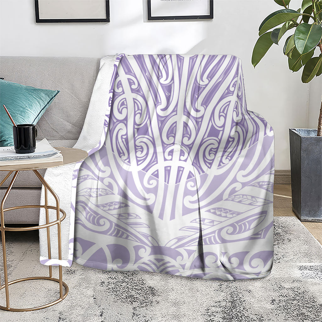 Purple New Zealand Puhoro Maori Tattoo Blanket