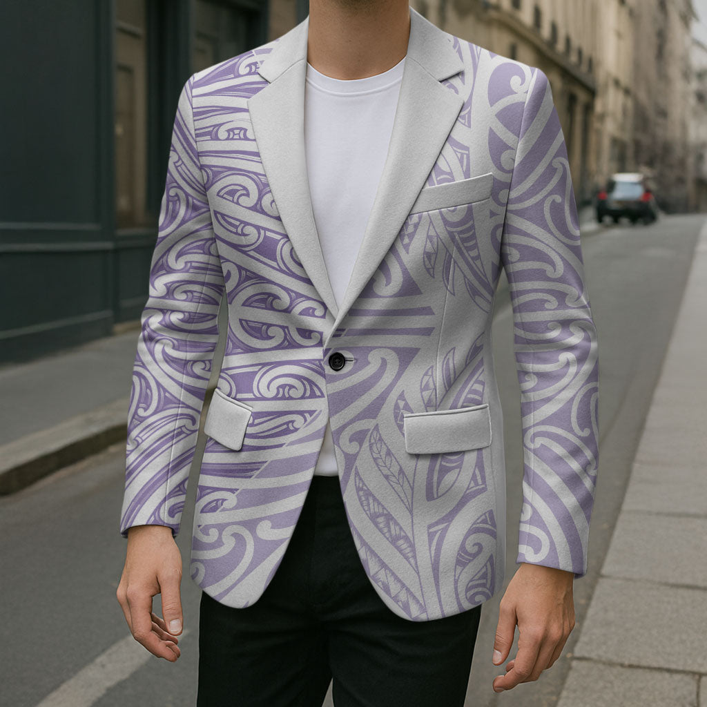Purple New Zealand Puhoro Maori Tattoo Blazer
