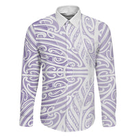 Purple New Zealand Puhoro Maori Tattoo Family Matching Mermaid Dress and Hawaiian Shirt
