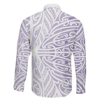 Purple New Zealand Puhoro Maori Tattoo Family Matching Mermaid Dress and Hawaiian Shirt