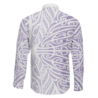 Purple New Zealand Puhoro Maori Tattoo Family Matching Puletasi and Hawaiian Shirt