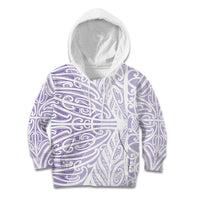 Purple New Zealand Puhoro Maori Tattoo Kid Hoodie