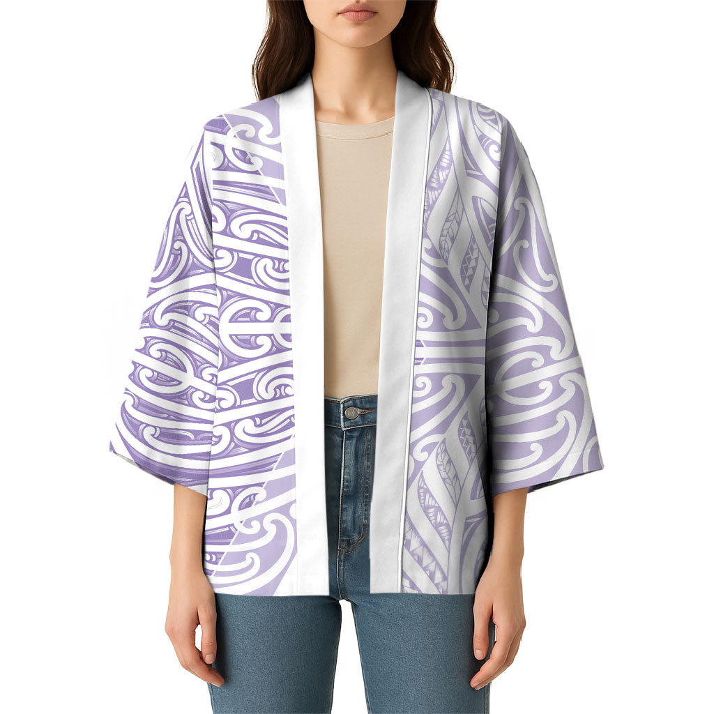 Purple New Zealand Puhoro Maori Tattoo Kimono